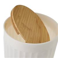 Pritta poubelle 5L en bambou blanc