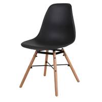 Jena chaise scandinave noire et pieds en bois