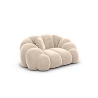Dolban fauteuil en velours crème