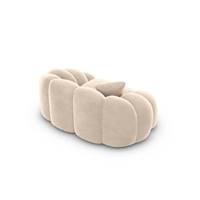 Dolban fauteuil en velours crème
