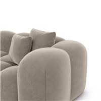Cotton fauteuil 1 place en velours beige foncé
