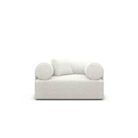 Anicipri fauteuil en tissu boucl blanc