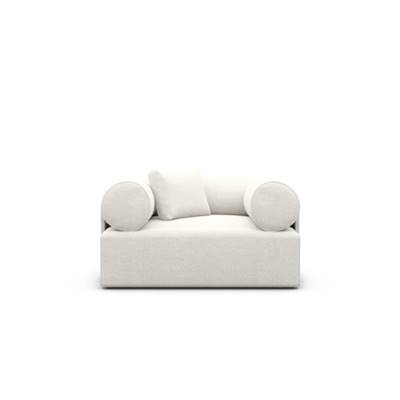 Anicipri fauteuil en tissu texturé blanc