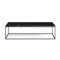 Hélix table basse métal et marbre noir