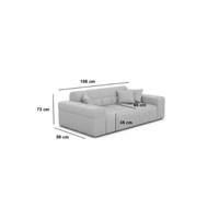 Lodce canapé 2 places en tissu texturé gris anthracite