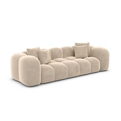 Cotton canapé 3 places en velours crème