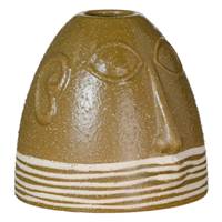 Brun vase marron céramique visage abstrait