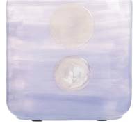 Bela vase rectangulaire en verre dégradé bleu-violet