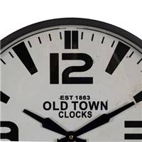 Betta horloge en métal noir et blanche