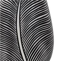 Axelle vase noir et blanc polyuresin S