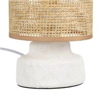 Olympe lampe de table en céramique blanc abat-jour fibre de papier H23.5cm