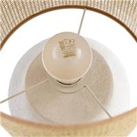 Olympe lampe de table haute en céramique blanc abat-jour fibre de papier H39.5cm