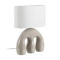 Monarch lampe de table en céramique beige blanc 2 arches
