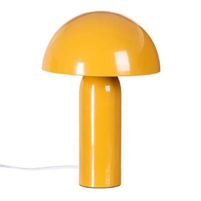Lampe de table orange en métal champignon H31,5