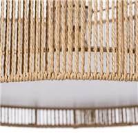 Trubb plafonnier en corde de papier et fond fumé blanc Ø40cm