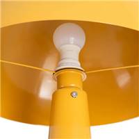 Lampadaire champignon jaune moutarde en métal H128cm