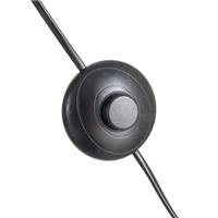 Kona lampadaire trépied en bois marron et abat-jour tissu blanc H151cm