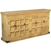 Toscane buffer en bois de manguier décoré 4 portes L180cm