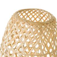 Buri grande lampe métal et bambou naturel