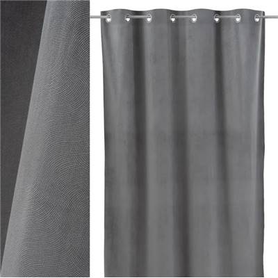 Burn rideau en velours gris foncé 140x260