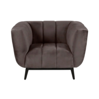 Amaro fauteuil en velours gris foncé