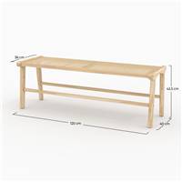 Essa banc en bois de teck et cannage L120