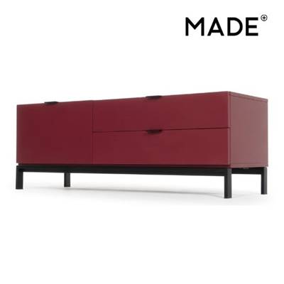 Marcell meuble TV rouge marsala