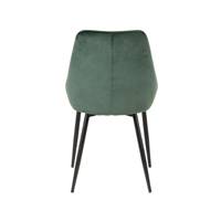 Bari chaise en velours vert sapin