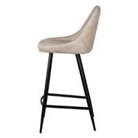 Bari chaise îlot central tissu effet daim beige H67
