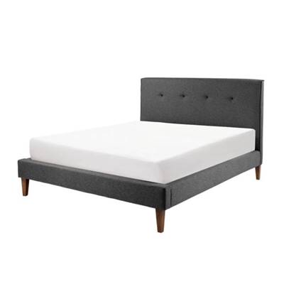 Capri lit tissu gris 180x200