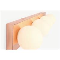 Apollo applique murale LED cuivré et verre dépoli