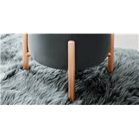Asare pouf avec rangement gris nuit