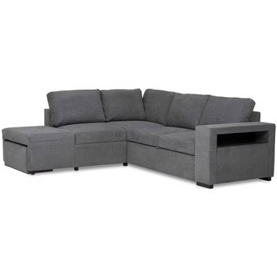 Frozzis canapé convertible d'angle réversible anthracite
