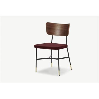 Amalyn chaise velours bois de rose