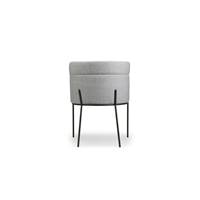 Baita chaise gris dorian et métal noir