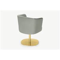 Revy chaise de bureau velours vert sauge et laiton