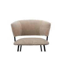 Dario chaise velours taupe et métal noir