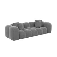 Cotton canapé 3 places en velours gris foncé