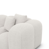 Cotton canapé d'angle gauche en tissu texturé blanc