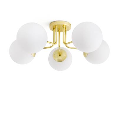 Manisa plafonnier laiton et verre opaline