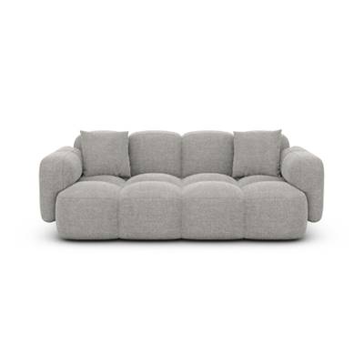 Scala canapé 2 places en tissu texturé gris clair