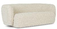 Vico canapé 2 places en tissu bouclette blanc