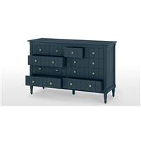 Bourbon commode bois cérusé bleu