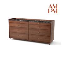 Nollan commode double noyer et marbre