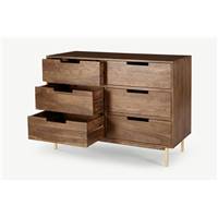 Tayma grande commode bois d'acacia et laiton