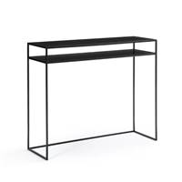 Alice console double plateau metal noir