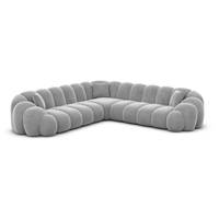 Dolban canap corner en velours gris clair