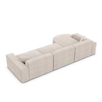 Onys canapé d'angle gauche en tissu texturé beige