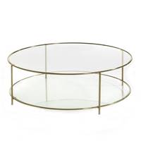 Bysil table basse ronde verre trempé