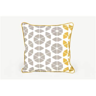 Trio coussin gris et moutarde 45x45
